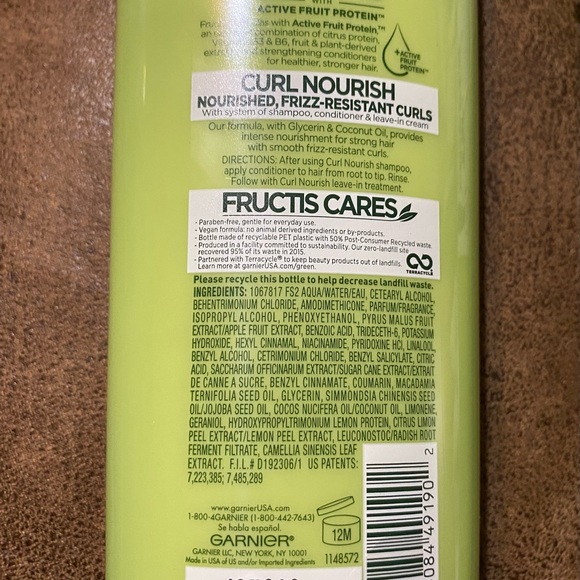 Garnier Fructis Curl Nourish Fortifying Shampoo and Conditioner (New) - Picture 8 of 15